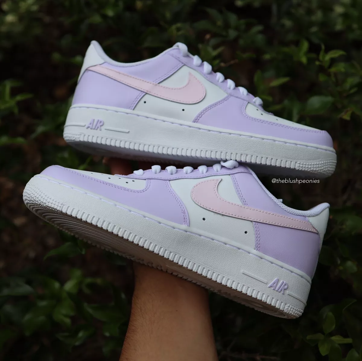 Espolvorear Doctrina dilema Nike Air Force 1 Low Custom Light Purple Pink Swoosh Unisex Shoes for Men  Women | eBay