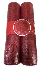 Holiday Time 36 Ft Decorative Mesh Fabric 2-10.5in X 18ft Red