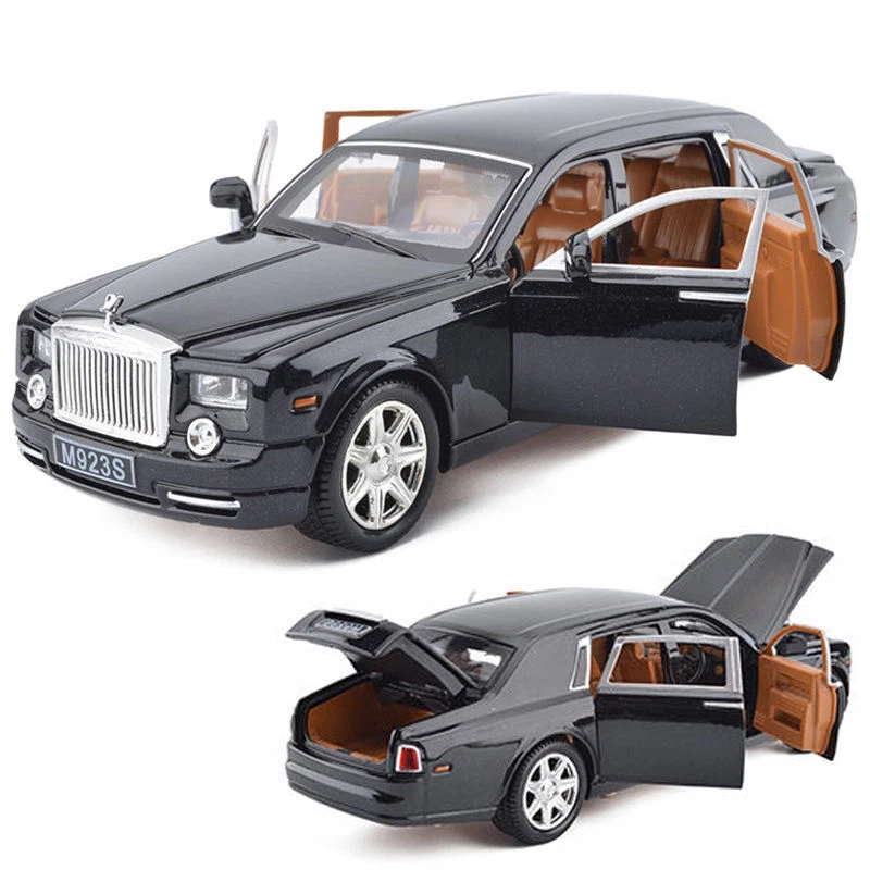 Rolls-Royce Phantom 1/24 Diecast Model Car Toy Sound&Light Black New in Box Gift - Image 3 of 4