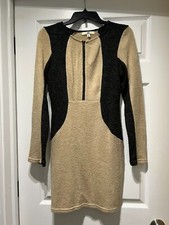 INC International Concepts bodycon sweater dress cream gray size L
