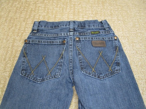 Wrangler Jeans Boys 8 Blue Retro Straight Youth 22x24 Western Kids Light Wash - Picture 4 of 9