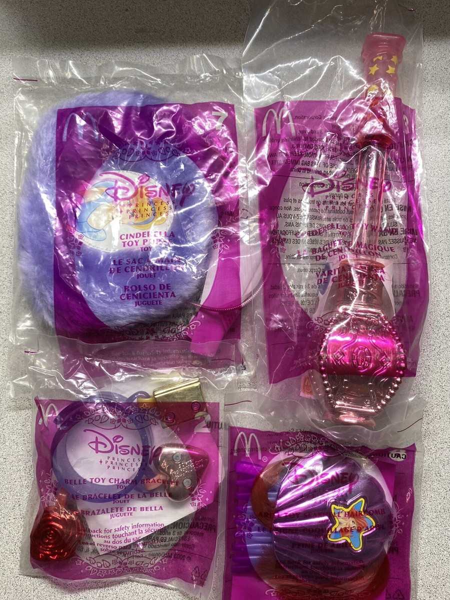 McDonald's 2003 Happy Meal Disney Princess Toys Lot of New Sealed