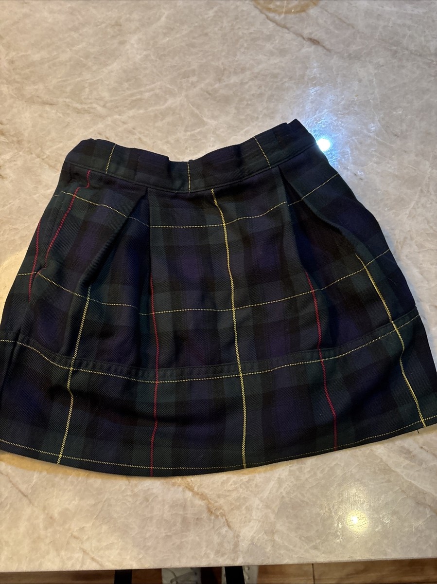 【shalom】25ss BUDDY BUDDY SKIRT Lands End Hunter Navy Plaid School Uniform Skirt Skort