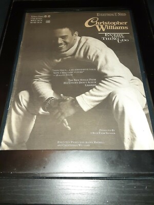 Christopher Williams Every Little Thing U Do Rare Radio Promo Poster Ad Framed!
