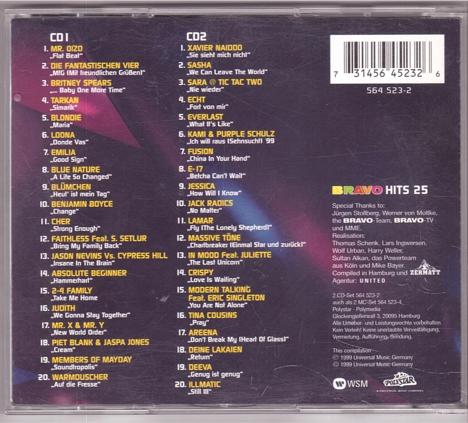 Bravo Hits 25 (2xCD 1999) - Bild 2 von 4