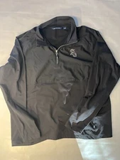 Chicago White Sox Cutter & Buck Black Eco Knit Stretch Recycled 1/4 Zip Pullover
