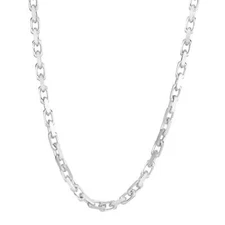 Sterling Silver Polished 5.6mm French Cable Chain Necklace, Lobster Clasp