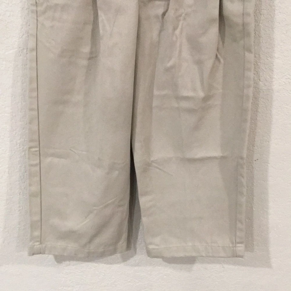 George Boys Sz 5 Tan Pleated Dress Pants Adjustable 100% Cotton - Image 3 of 4