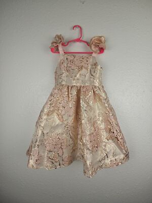 rose gold kids dress Cordelia Sequin Party Dress main image 1