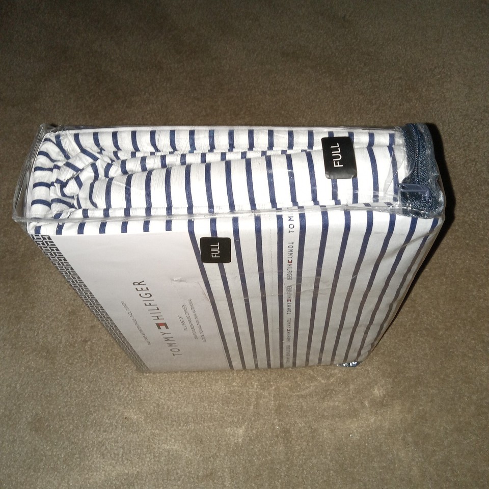 Tommy Hilfiger Full Sheet Set Classic Blue & White Stripe Sheets