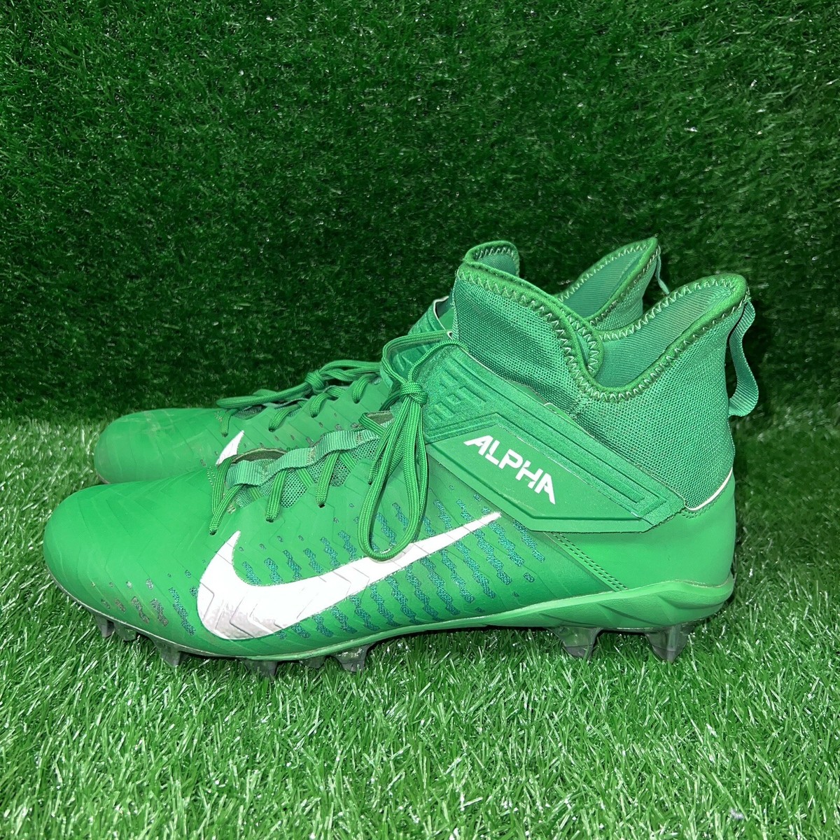 Nike Alpha Menace Pro 2 Mid Oregon Ducks PE Football Cleats Men’s Size 12 Green Nike Alpha Menace Pro 2 Mid Oregon Ducks PE Football Cleats  main image 2