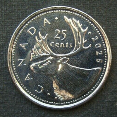 Kanada 25 Cents 2025 Canada + King CHARLES III +Ren Hirsch Karibu Rentier ++ NEU