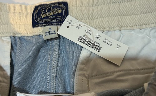 J. Crew Dock Kordelzug Shorts Stretch Chambray blau Taschen Größe Small neu mit Etikett - Bild 11 von 11