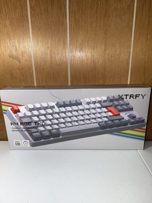Xtrfy K4 RGB TKL Mechanical Gaming Keyboard Red Switch Retro Color OPEN BOX