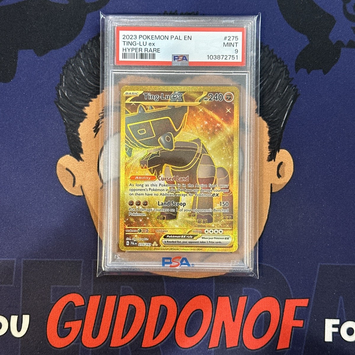 ting lu ex pokemon card price Ting-Lu ex 244/091 Pokemon Paldean Fates Gold Secret Hyper Rare AGS 10