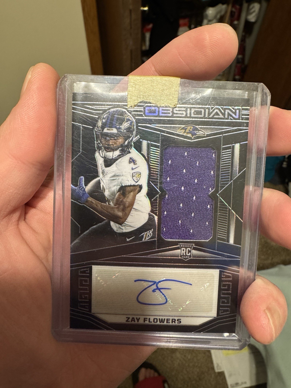 2023 Panini Obsidian #239 ZAY FLOWERS Rookie Patch Auto RPA /199 BAL Ravens