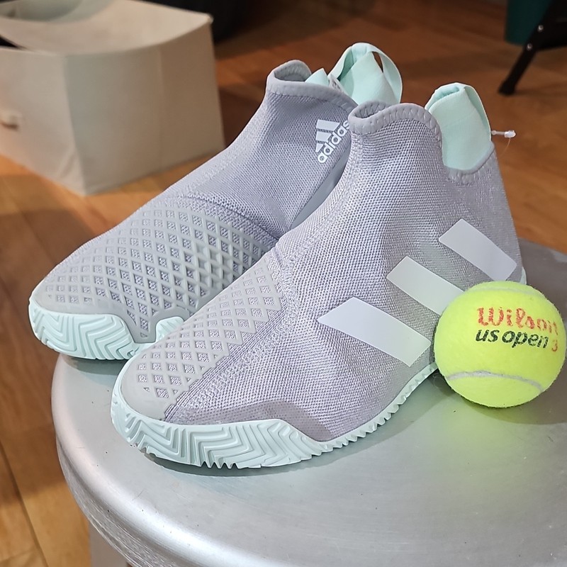 adidas Men's Tennis Shoes Gray White Mint US 7 Medium Gray White Mint