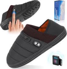 Heated Slippers,  Unisex Electric Heating Pad for Feet, Rechargeable Battery Sho