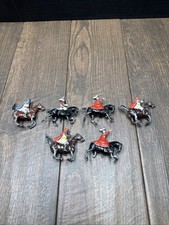 Lot Of 6 BRITAINS MOUNTED Lead Figures On Horses