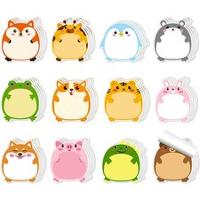 48 Pieces Cartoon Animal Sticky Notes 1440 Sheets Self Sticky Memo Pads Color...