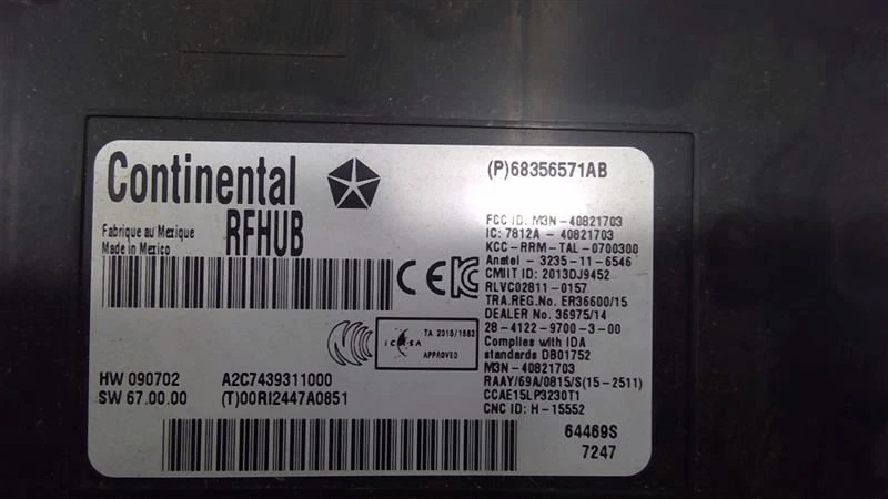 Dodge Challenger 2015-2023 módulo de control sin llave 68356571ab Foto 2 de 4