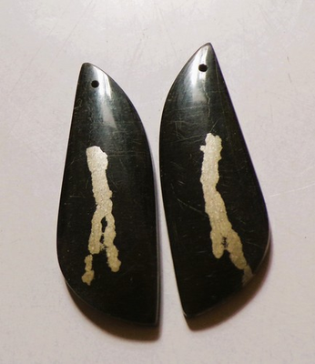 #ad 51.30 Cts Natural Apache Gold Drilled Cabochon Match Pair Gemstone 44X15.3MM 75 $7.22