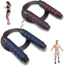 Jump Rope Women Men Kids Adjustable Skipping Rope W/ Ball Bearings Professional