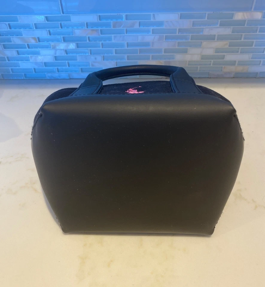 Bolso de Mano Polo Ralph Lauren Mini Lona Negro 'c Asas Cartera Rosa Logo TAN LINDO Foto 2 de 4