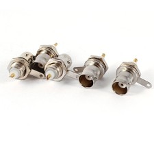 5 Pcs BNC Chassis Panel Mounted Socket Female Jack Solder Type Connector Adapter