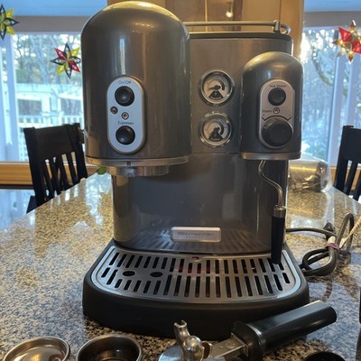 Kitchen Aid Pro Line Espresso Machine, Duel Boiler, with Several Accessories 