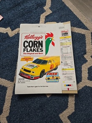 Kelloggs Corn Flakes Nascar Cereal Box