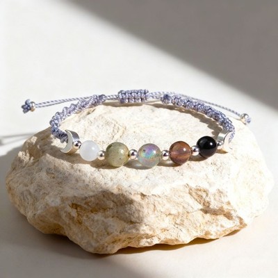 Moon Phase Moonstone Healing Bracelet Lunar Energy Women Adjustable Bracelet