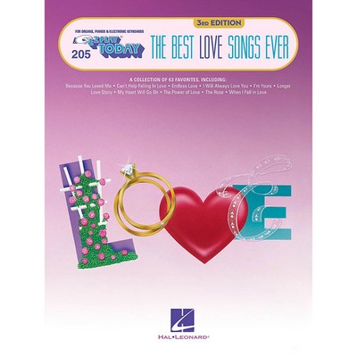 Hal Leonard The Best Love Songs Ever  3rd Edition EZ Play Today Volume 205