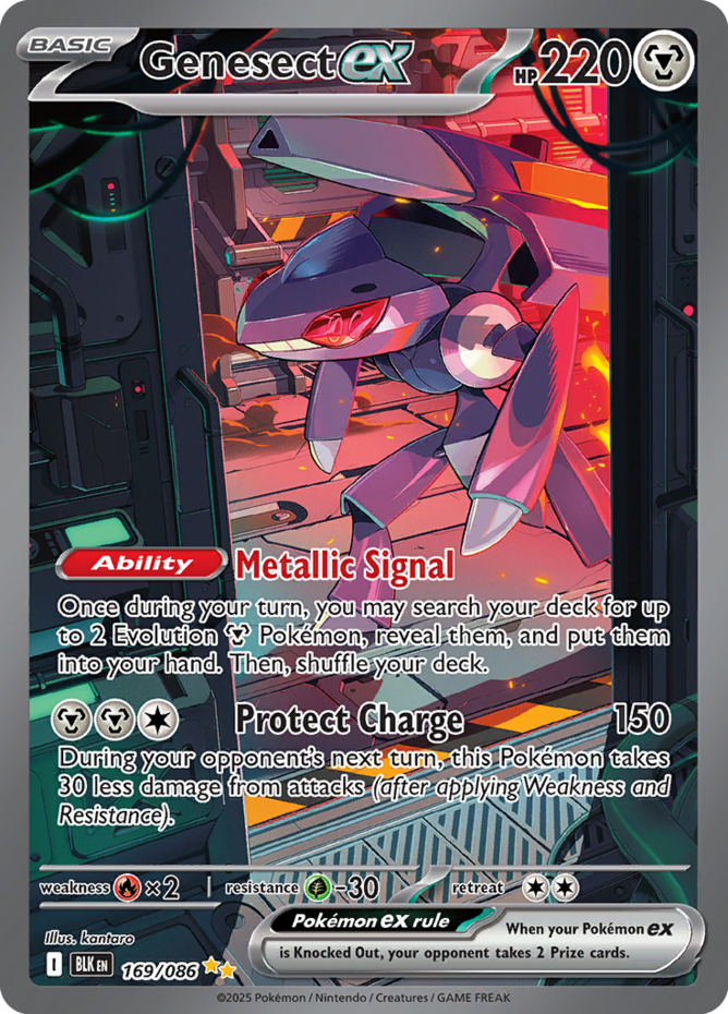 genesect pokemon card EX 2025 Black Bolt Japanese Special Art Rare #172 CGC Authenticated Pristine 10 art depiction of Genesect that makes it a true standout piece Pokemon Card - S&S: Vivid