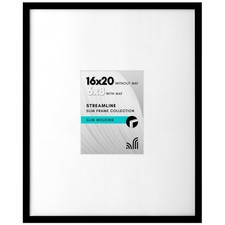 Americanflat 16x20 Picture Frame with Polished Plexiglass - Use as 6x8 Frame