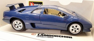 Burago Maßstab 1:18 Diecast - 3028 Lamborghini Diablo 1990 hellblau