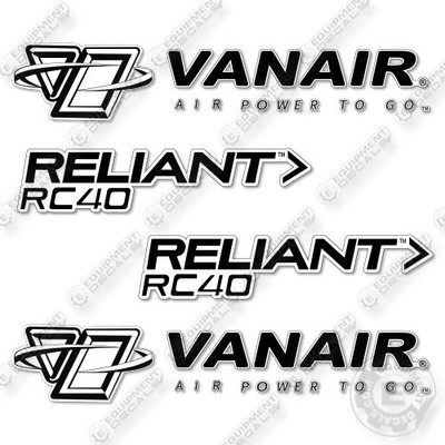 Fits Vanair RC40 Decal Kit Compressor- 7  YEAR OUTDOOR 3M VINYL!