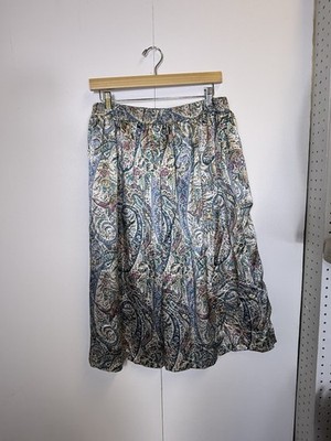 Ms. Russ Vintage Paisley Skirt Plus Size 18W Blue Beige Purple Green