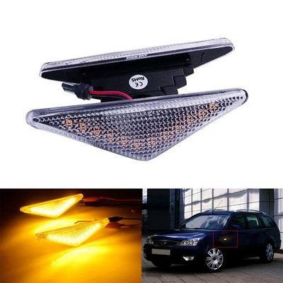 1 Paar Led Seitenblinker Blinker für Ford Mondeo MK III 2000-2007 | Klar Linse