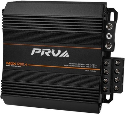 PRV AUDIO MDX1200.4 2 OHM 4-CHANNEL FULL-RANGE MINI AMPLIFIER 4 x 300W RMS @ 2Ω