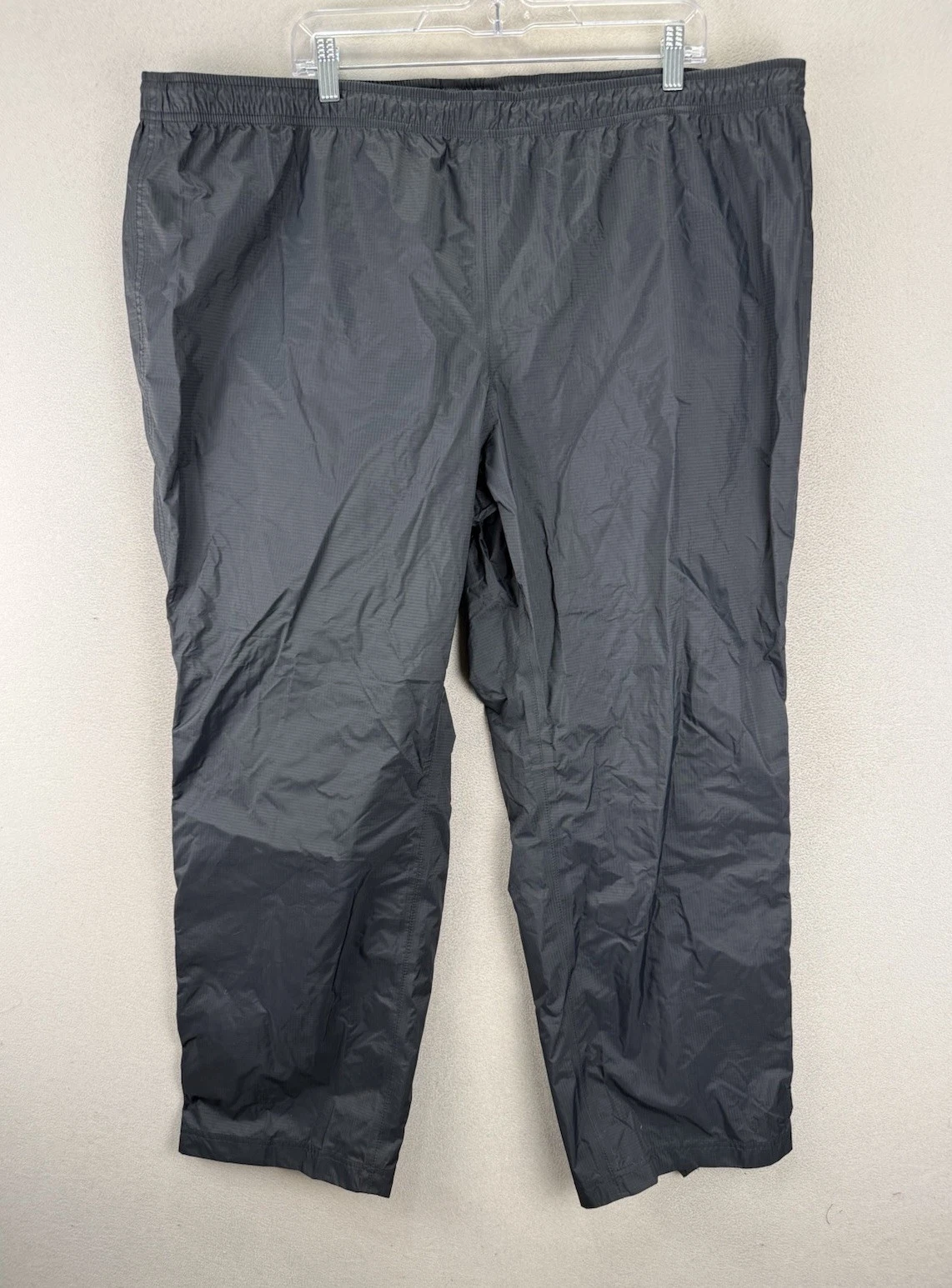 LL Bean Women’s Plus Sz 2X BLK Nylon Waterproof Trek Hiking Ankle Zip Rain Pants
