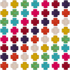 1 Box 100Pcs Turquoise Beads Colorful Cross Beads Synthetic Small Blue Pink Red