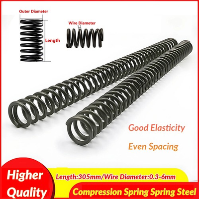 #ad #ad 0.3 6mm Wire Dia Black Spring Steel Compression Spring Length 305mm Small Spring $81.31