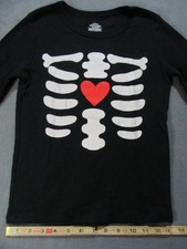 Girls Halloween Skeleton PJ Set; Glow in the dark; Size 10/12; 074 