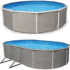 Blue Wave Belize Round & Oval Above Ground Swimming Pool Package Kit