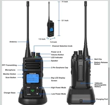 SAMCOM FPCN30A Two Way Radio Long Range Rechargeable,5W High Power UHF 