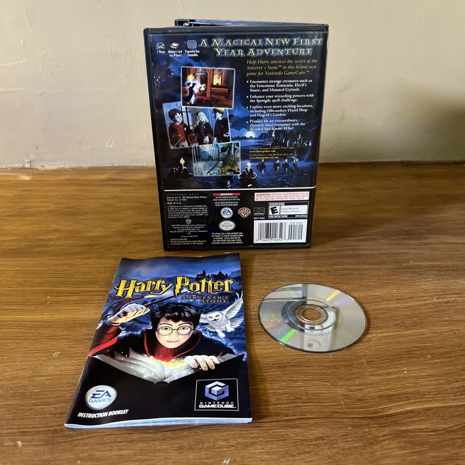 Harry Potter y la Piedra Filosofal (Nintendo GameCube 2003) 100% Completo En Caja Original Foto 2 de 2