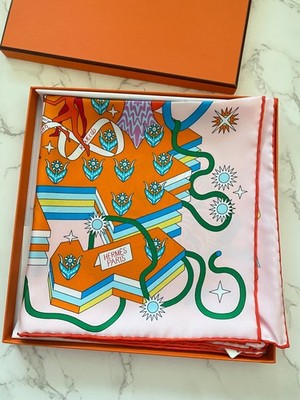 New Authentic HERMES La Source De Pegase Silk Scarf Scarves Twill