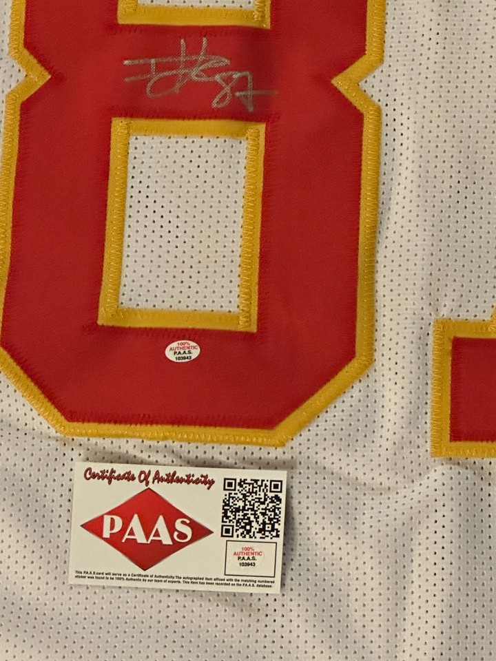 Outerstuff Travis Kelce Kansas City Chiefs #87 Maillot de joueur extérieur pour enfant 8-20 ans Blanc, blanc, 8