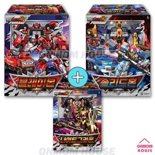 Metal Cardbot W Blaion + NightGriffon + SolidHorn Official 3 Figure Korean Toy